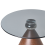 Beliani Side Table CORELLA Tempered Glass Brown/ Black 4