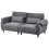 Beliani Sofa 3 Seater WETLAN Fabric Dark Grey 3