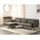 Beliani Corner Sofa SIMOS Corduroy Dark Green Right Hand 5