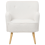 Beliani Armchair TUMBA with Footstool Boucle White 8