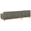 Beliani Corner Sofa SIMOS Corduroy Dark Green Right Hand 4