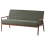 Beliani Sofa 3 Seater ESRUM Fabric Dark Brown/ Green 4