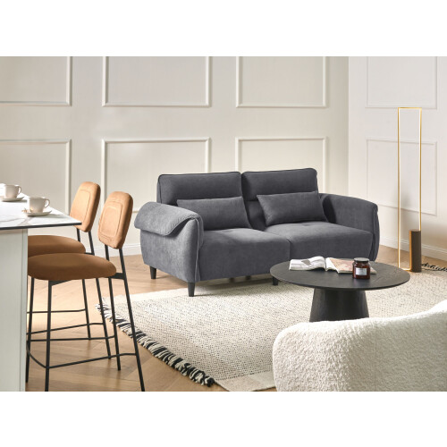 Beliani Sofa 3 Seater WETLAN Fabric Dark Grey 1