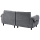 Beliani Sofa 3 Seater WETLAN Fabric Dark Grey 4