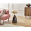 Beliani Side Table STORM Metal Marble/ Gold 2