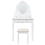 Beliani Dressing Table with Mirror and Stool DIVA White 4