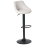 Beliani Set of 2 Bar Stools MEDULIN Swivel Fabric Light Grey 2