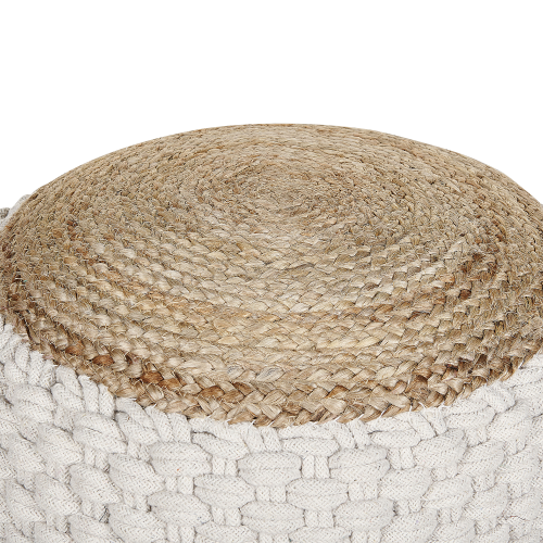 Beliani Pouffe AIZA Cotton White 1