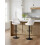 Beliani Set of 2 Bar Stools MEDULIN Swivel Fabric Light Grey 4
