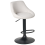 Beliani Set of 2 Bar Stools MEDULIN Swivel Fabric Light Grey 3