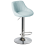 Beliani Set of 2 Bar Stools LUCCA Fabric Swivel Light Blue 5