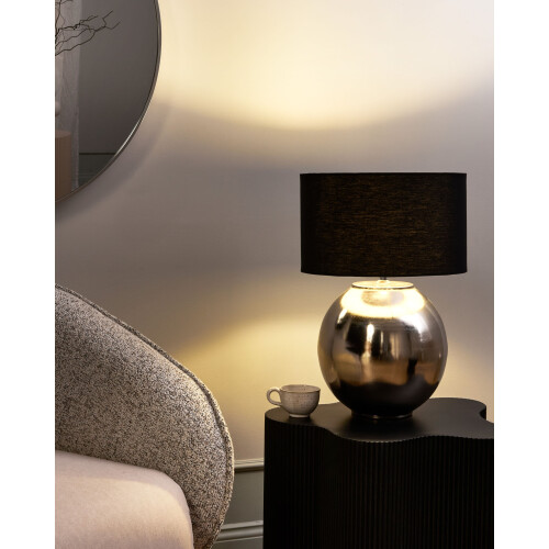 Beliani Table Lamp SOBRAMATI Metal Silver 1