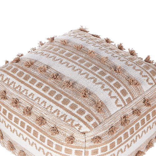 Beliani Pouffe KARAW Cotton Beige 1