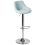 Beliani Set of 2 Bar Stools LUCCA Fabric Swivel Light Blue 4