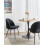 Beliani Set of 2 Dining Chairs ONAGA Boucle Black 2