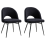 Beliani Set of 2 Dining Chairs ONAGA Boucle Black 4