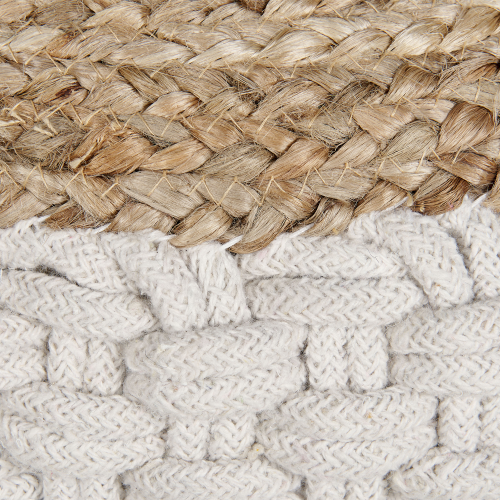 Beliani Pouffe AIZA Cotton White 2