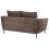 Beliani Sofa 2 Seater KJAER Chenille Dark Brown 5