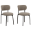 Beliani Set of 2 Dining Chairs CASEY Boucle Taupe 2