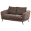 Beliani Sofa 2 Seater KJAER Chenille Dark Brown 4