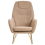 Beliani Rocking Chair GULSELE Boucle Beige 5
