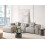 Beliani Corner Sofa 3 Seater DOLVA Fabric Light Grey Right Hand 2