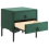 Beliani 2 Drawer Bedside Table SEZANNE Velvet Dark Green 3