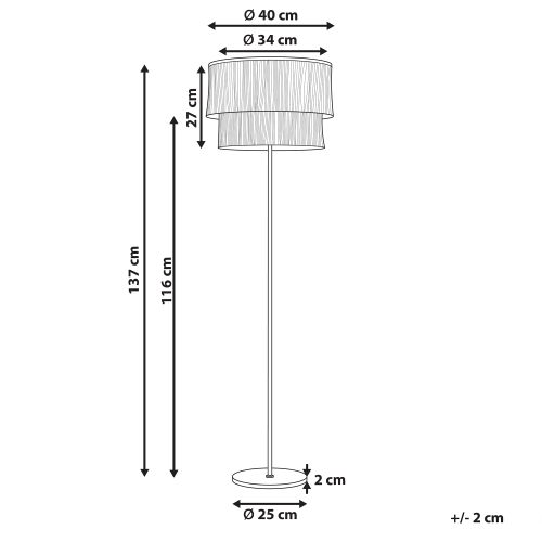 Beliani Floor Lamp PERISTERI Metal Brown 2