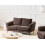 Beliani Sofa 2 Seater KJAER Chenille Dark Brown 2