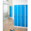 Beliani 3-Door Storage Locker ATHLETE Metal White/ Blue 2