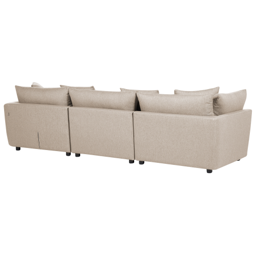 Beliani Sofa 3 Seater SIGTUNA Fabric Beige 2