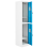 Beliani 2-Tier Storage Locker ATHLETE Metal White/ Blue 4