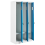 Beliani 3-Door Storage Locker ATHLETE Metal White/ Blue 4