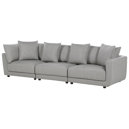 Beliani Sofa 3 Seater SIGTUNA Fabric Light Grey 1