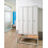 Beliani 4-Door Storage Locker with Bench ATHLETE Metal Grey/ White 3