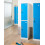 Beliani 2-Tier Storage Locker ATHLETE Metal White/ Blue 2