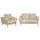 Beliani Living Room Set 3 Seater KJAER Boucle Light Beige 4