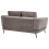 Beliani Sofa 2 Seater KJAER Chenille Taupe 5