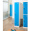 Beliani Single Door Storage Locker ATHLETE Metal White/ Blue 2