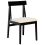 Beliani Set of 2 Dining Chairs ISLE Wood Black/ Beige 5