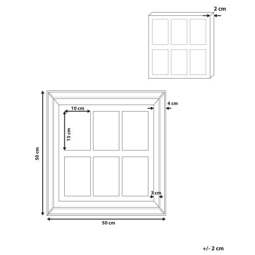Beliani Frame for 6 Photos MAKENI Silver 2
