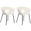 Beliani Set of 2 Dining Chairs ELMA Boucle Off-White 3