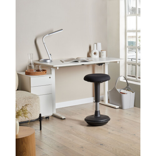 Beliani Wobble Stool ESTELL Fabric Black 1