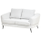 Beliani Living Room Set 3 Seater KJAER Fabric Off-White 5