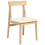 Beliani Set of 2 Dining Chairs ISLE Wood Light Brown/ Beige 8