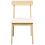 Beliani Set of 2 Dining Chairs ISLE Wood Light Brown/ Beige 4
