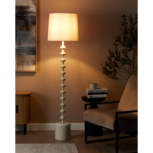 Beliani Floor Lamp KRIOS Metal White 1