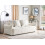 Beliani Sofa Bed 3 Seater KRAMA Boucle White with Storage 2