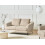 Beliani Sofa 2 Seater KJAER Boucle Light Beige 2
