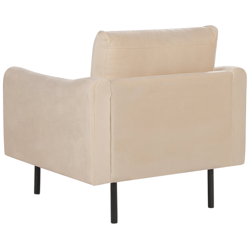 Beliani Armchair VINTERBRO Velvet Beige 2